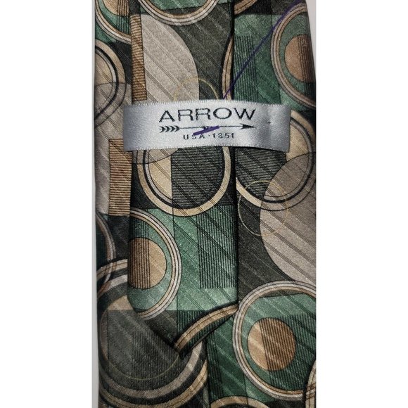 Arrow Mens Formal Neck Tie 3.5"W Multicolor 100% Imported Silk Italy - Picture 5 of 6
